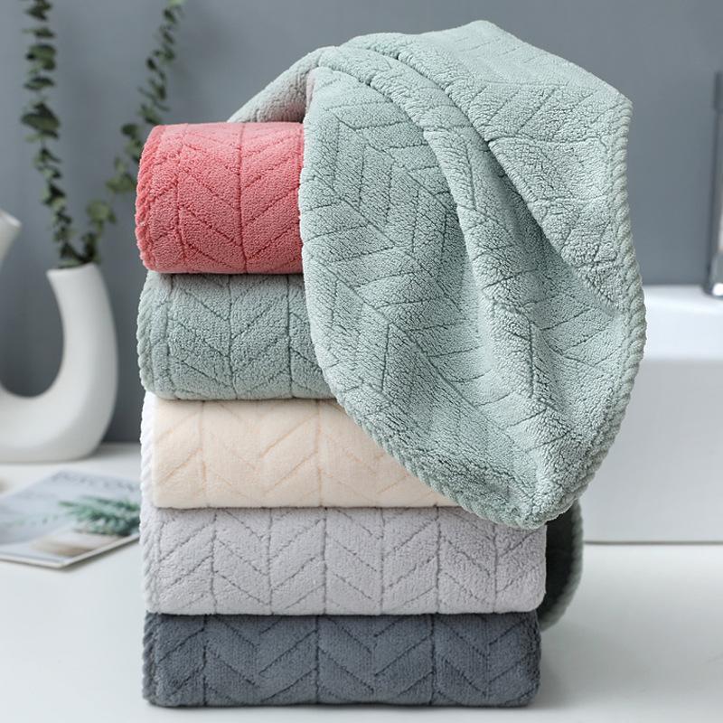 Thickened Coral Velvet Cotton Bath Towel Increases Water Absorption Adult Bath Towel Soft Affinity Household Quick-drying