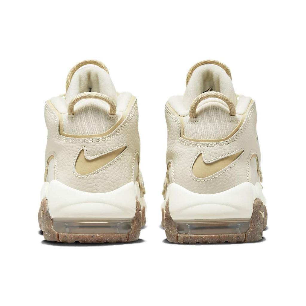 Nike Air More Uptempo GS Coconut Milk Team Gold Kids Sneakers Cream Gum-Dark-Brown DX1939-100