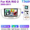 2 Din автомобильный радиоприемник для Kia RIO 2 2005-2011 Android 12 мультимедийный видеоплеер GPS 4G WIFI Carplay Auto Stereo RDS IPS DVD головное устройство
