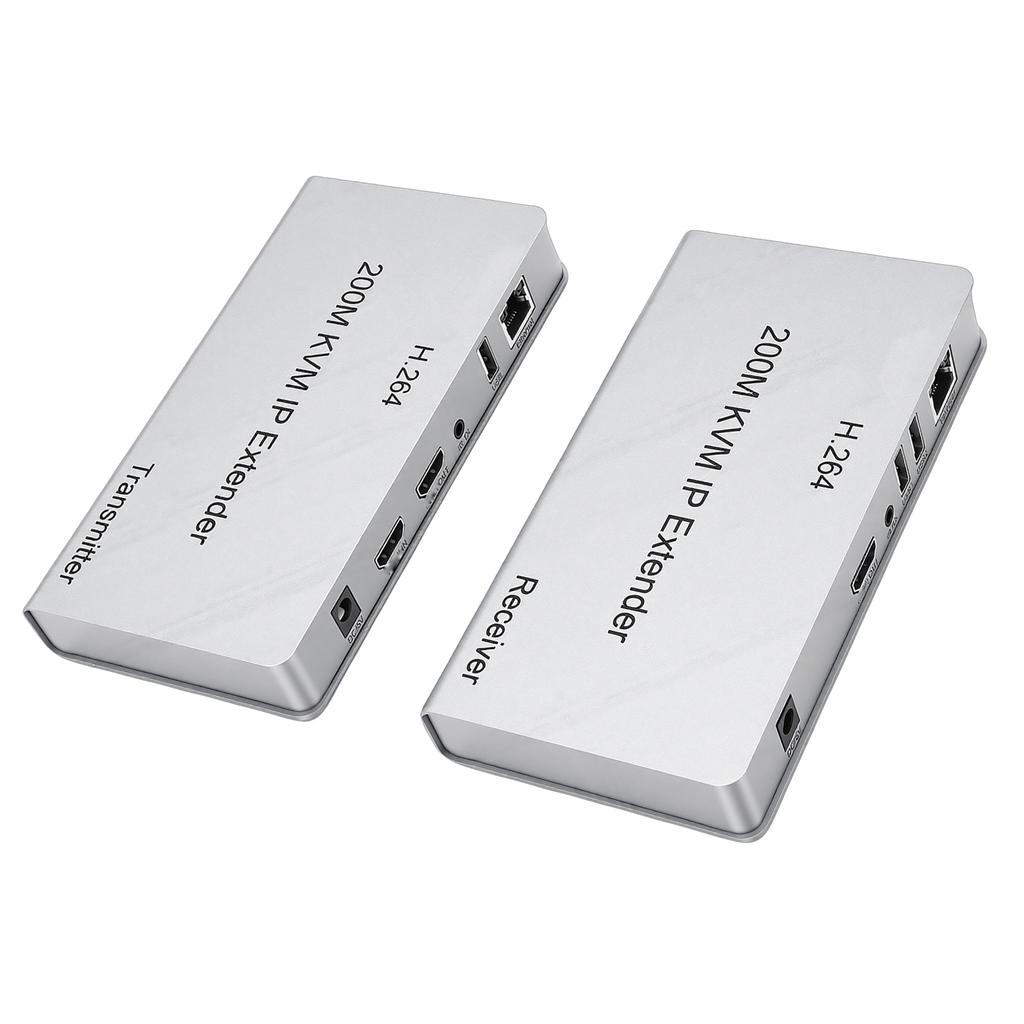 KVM HD USB удлинитель с широким ИК по Cat5e Cat6 200 м RJ45 KVM Over IP HD удлинитель для ПК HDTV дисплея US Plug