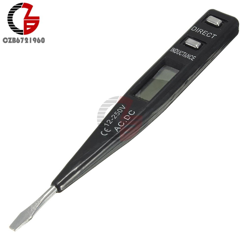 Тестер-ручка напряжения AC DC 12V-250V 12V 24V 36V 48V 110V 220V LCD Цифровой вольтметр Детектор напряжения в стене Монитор Тестер
