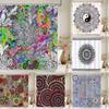 Indian Bohemian Fabric Shower Curtain Bathroom Curtains Boho Mandala Waterproof Fabric Bath Screen Bathtub Decor with 12 Hooks