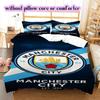 Manchester City football soccer Pattern Bedding,Quilt Set Quilt Cover Pillowcase Home Birthday Gift (1*duvet cover+2*pillowcase,without core)