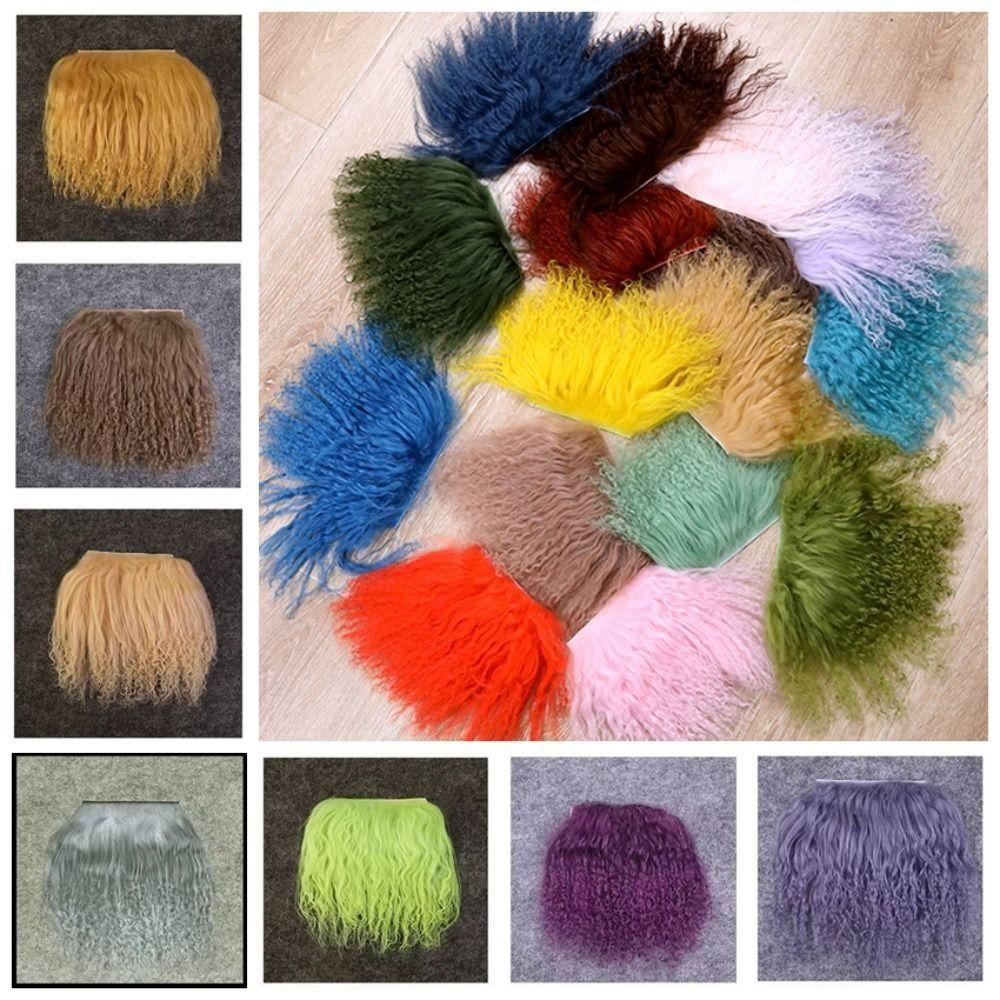 Hair Row Sheepskin Wool Extensions Curly Texture BJD Dolls Wigs Trendy Doll Hair Hair Wefts