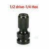 Wrench Hex Drill Chuck Converter For Impact Wrench 1/2inch Drive To 1/4inch Change Socket Adapter