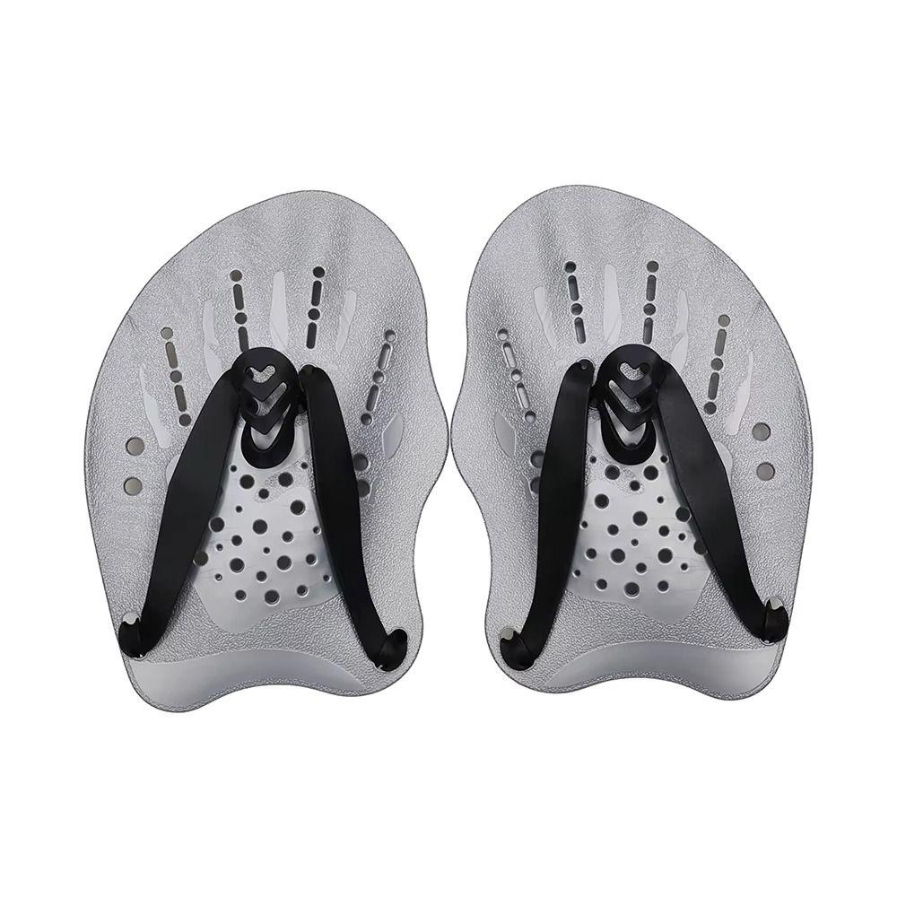 1 пара весел для фристайла с силиконовыми ремешками детские/взрослые плавательные лягушачьи весла регулируемые ручные ласты ласты