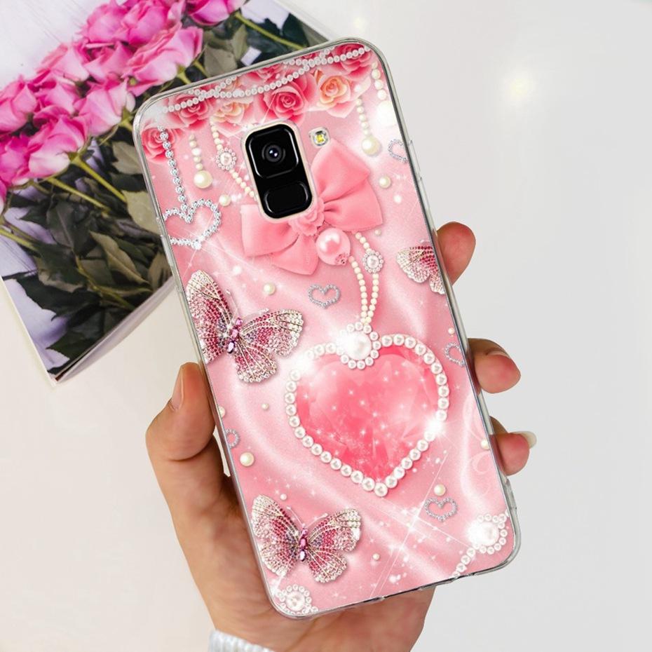 Красивый чехол с принтом для Samsung Galaxy A8 (2018) / A8+ (2018) Мягкая силиконовая ТПУ задняя крышка для чехлов телефона Samsung A8 A 8 Plus