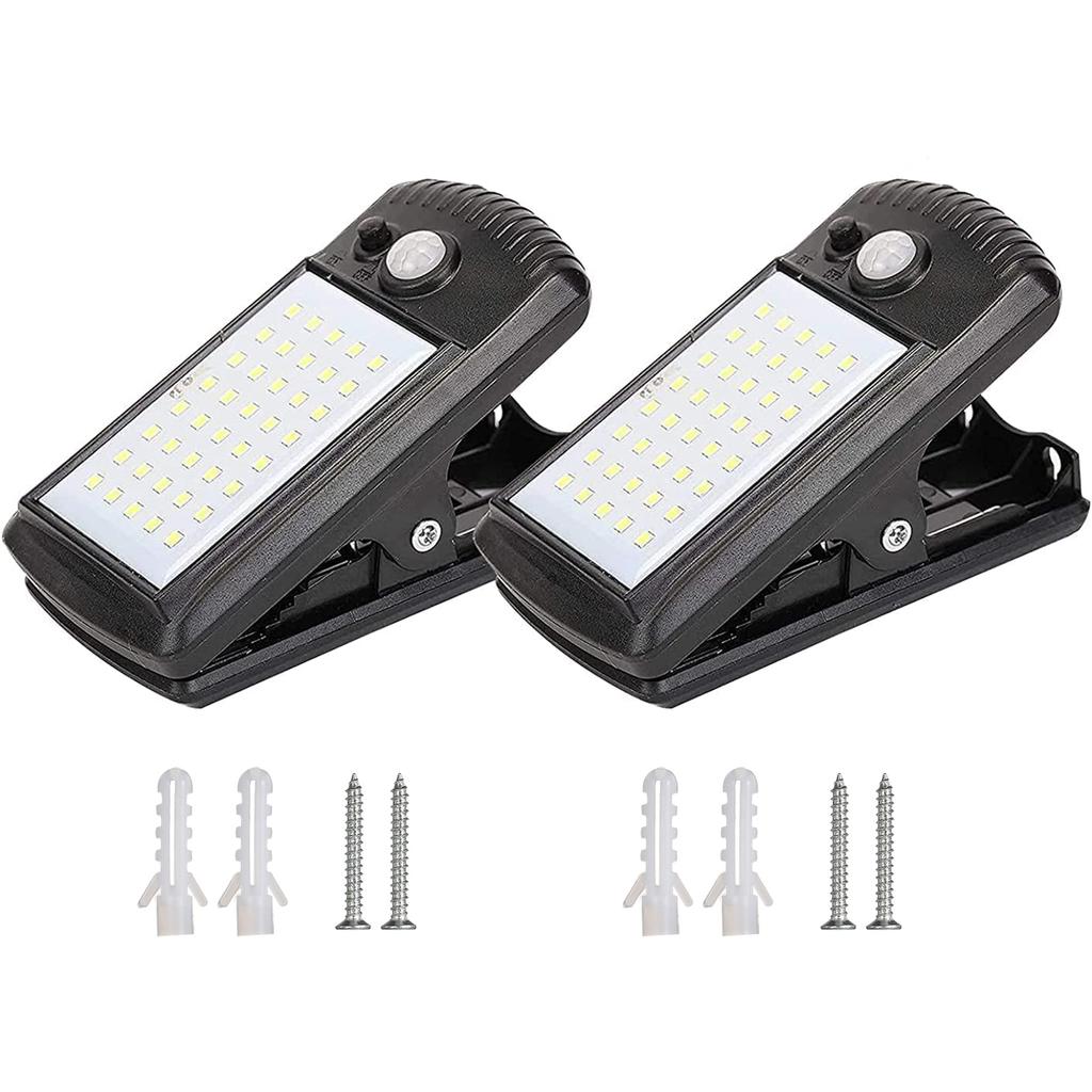 4pcs Clip On Solar Motion Sensor Lights IP65 Waterproof Solar Lamp with 2 Light Modes 40 LEDs