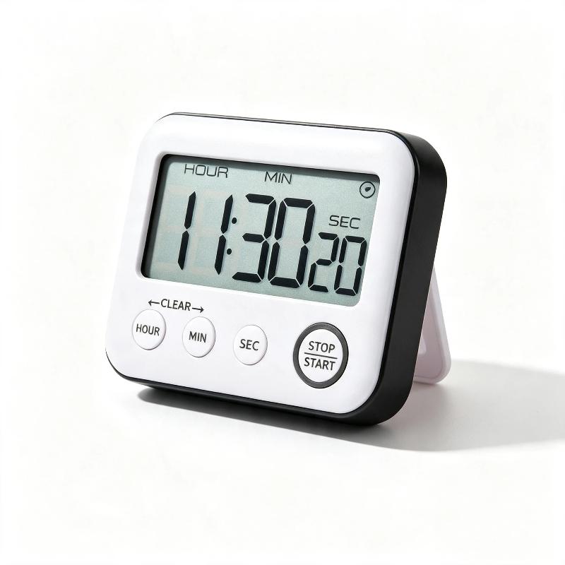 Digital Kitchen Timer Adjustable Volume Large LCD Display Precise Countdown for Kitchen Baking Office Pomodoro Timing