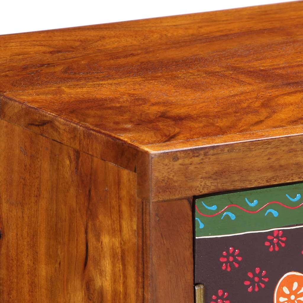 Sideboard Multicolored 90 x 35 x 60 cm Solid Acacia Wood