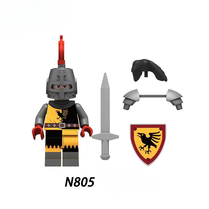 Строительный блок, средневековые войны роз, фигурки солдат, мини-строительная игрушка для детей N805 N806 N807 N808
