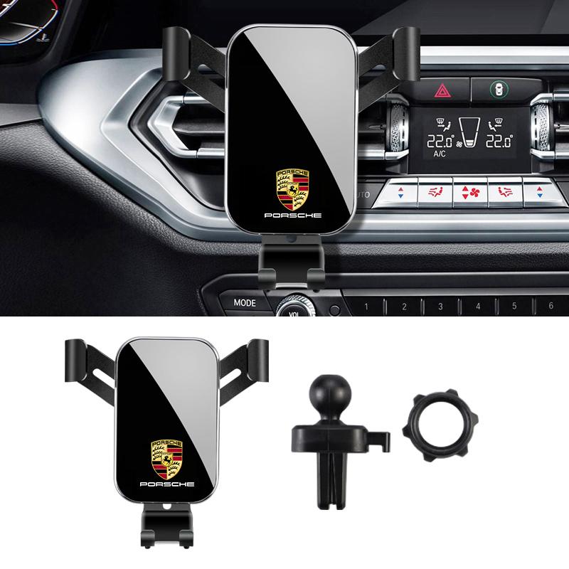 KWPV2 Car Phone Holder Dashboard Vent Mobile Clip Mount For Porsche Cayenne Panamera Macan 911 718 Taycan Boxster Cayman 918 Pajun