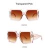 Square Sunglasses Women Black Oversized Sun Glasses Female Retro Vintage Big Frame Gradient Mirror EMA