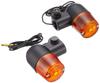 Small Turn Signal Lamp Aluminum Universal 2 Pieces #680 35x55mm Die-cast Black/Amber 219-5075