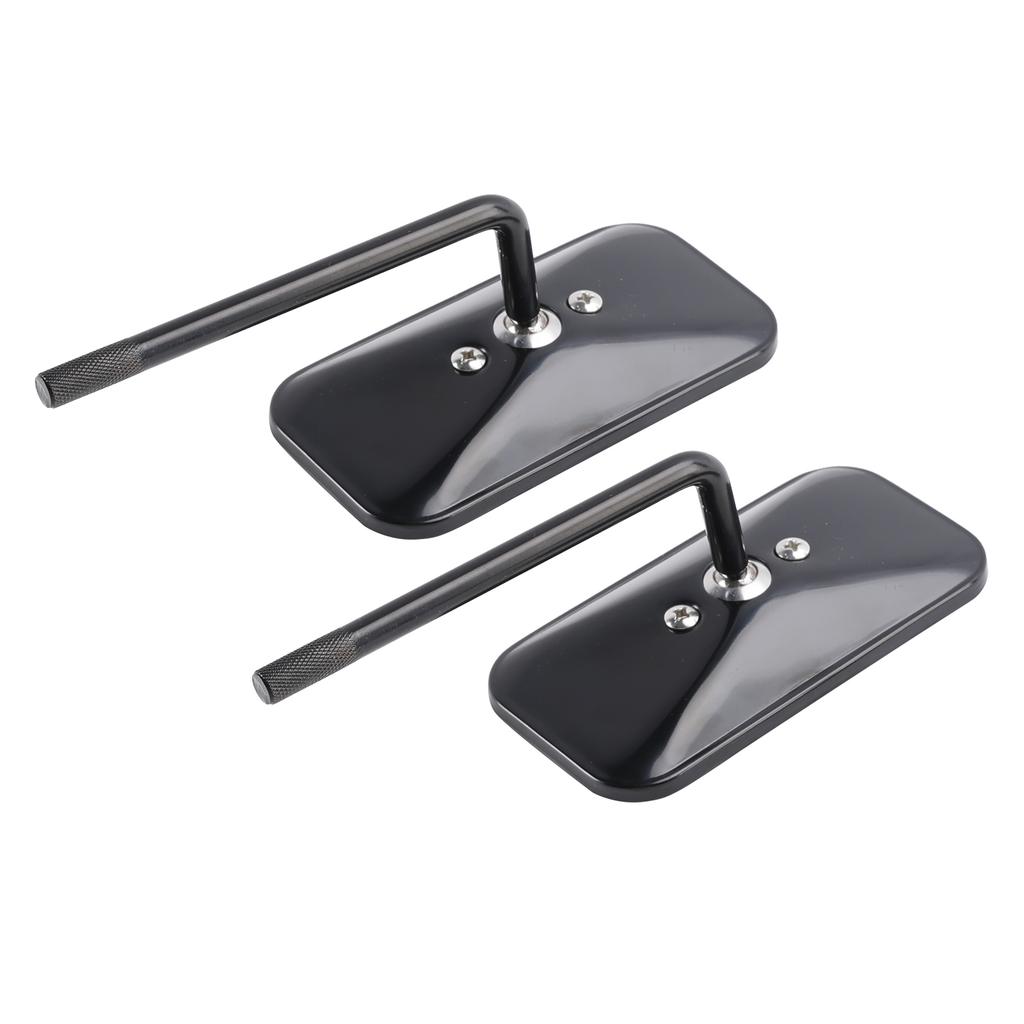 Черные ретро-зеркала с прямоугольным креплением для Cafe Racer Bobber Chopper Tracker