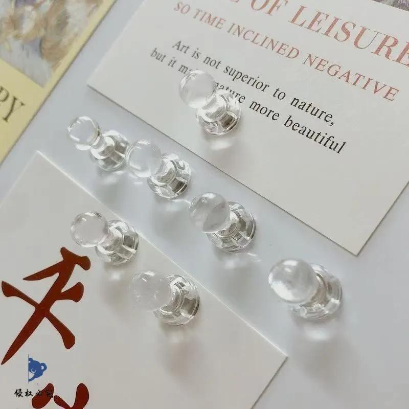 Magnets for transparent boards 100 pieces, holders 11x17 mm, office and home