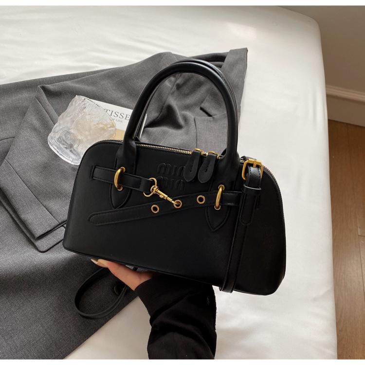 Niche Portable Commuter Bag Women's 2025 New Fashion Retro Shell Bag Simple Large-capacity Messenger Bag