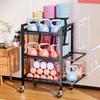 Mobile Yoga Mat & Fitness Equipment Storage Cart