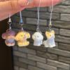 Corgi Puppy Flocking Dog Keychain Fluffy Doll Rabbit Phone Pendant 3D Animal Pendant  Backpack