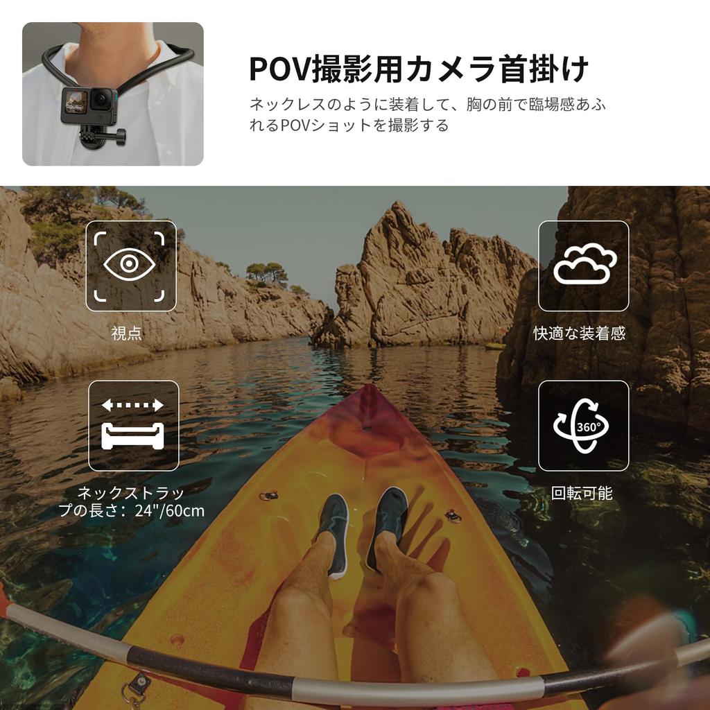 Магнитное крепление на шею NEEWER для камеры POV с зажимом для смартфона, совместимое с GoPro Hero 13 12 11 10 MAX DJI Action 4 Insta360 iPhone Samsung Quick