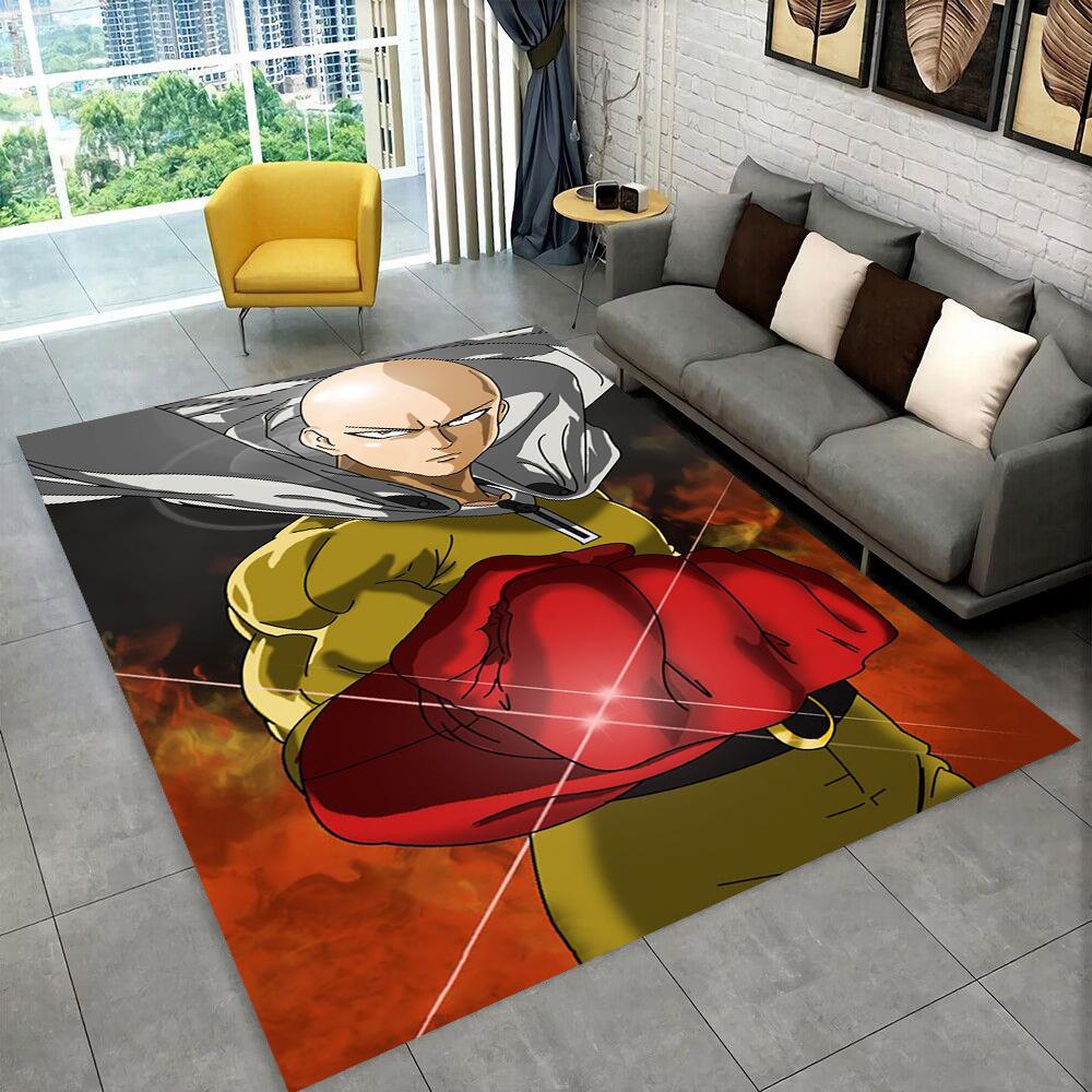 3D ковер-коврик с изображением персонажа Аниме One Punch Man Сайтама для гостиной, спальни, дома, украшение для дивана, нескользящий коврик для игр детей