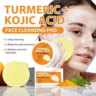 Очищающие подушечки Kojic для тусклой кожи лица, закупоренных пор, излишков масла, грязи, омертвевших клеток кожи, отшелушивания, глубокого очищения с экстрактом лимона, 30 мл