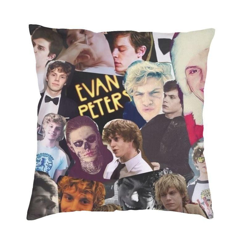 Cool Actor Star Movie Evan Peters Square Throw Pillow Case Decoration 3D Double Side Printed Cushion Cover for Car