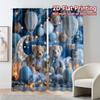 2pcs, 2D FLAT PRINTING Curtains (Without Rod) Dreamscape Bears Fashionable Chic Curtains Fabric Curtains Decorations Inside for