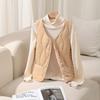 Down Cotton Vest Women's Velvet Thickened New Slim-fit Short Thermal Liner Collar Bottomed Light Vest