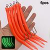6 шт. CodfishFishing Eel Tube Jig bait shank offset Hook Barbed Octopus Hook
