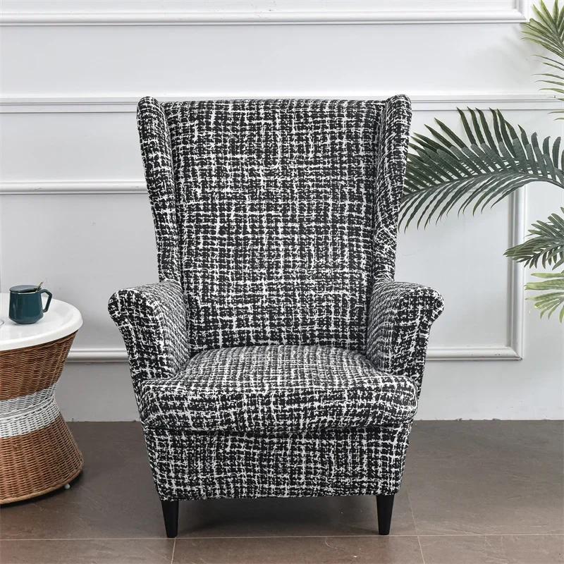 Чехол для кресла с геометрическим принтом, эластичный спандекс, чехлы для кресел, скандинавские съемные чехлы для диванов-подставок с чехлом для подушек