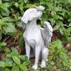 Resin Butterfly Angel Dog Sculpture Home Cute Pet Dog Memorial Statue for Outdoor Yard Spring Decor Garden Art Decoration