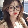 New Style Simple Black-Frame Clear Lens Fashion Glasses Large Frame Versatile for Street Style Women'S Fashion Accessory
