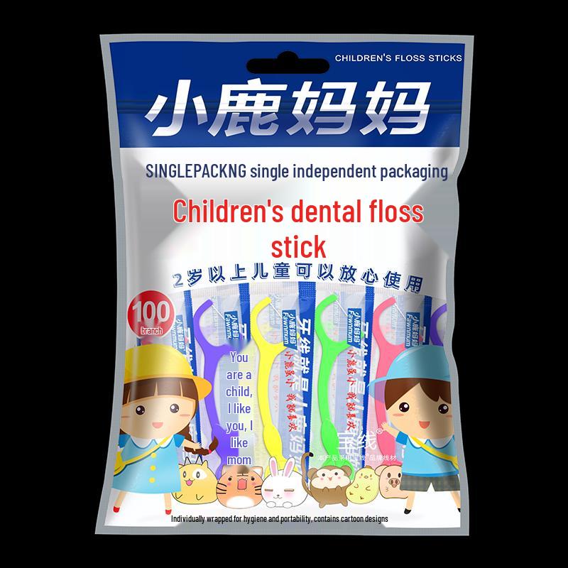 Little Deer Mom Kids Dental Floss Picks