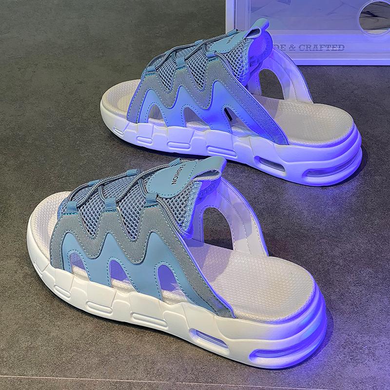 Summer Sandals Outdoor Thick Sole Versatile Beach Anti Slip Air Cushion Shoes Brand Designer Fashion Wear Resistant Slippers 47