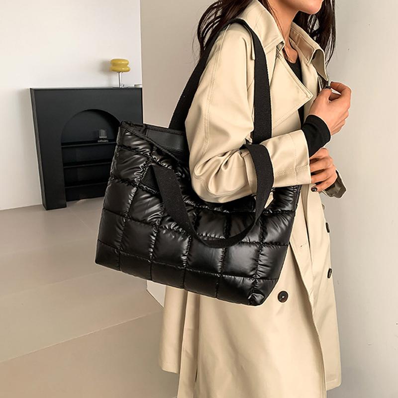 Women Handbags Space Cotton-Padded Female Down Bags Shoulder Crossbody Bags Quality Female Tote Luxury Bag Trend