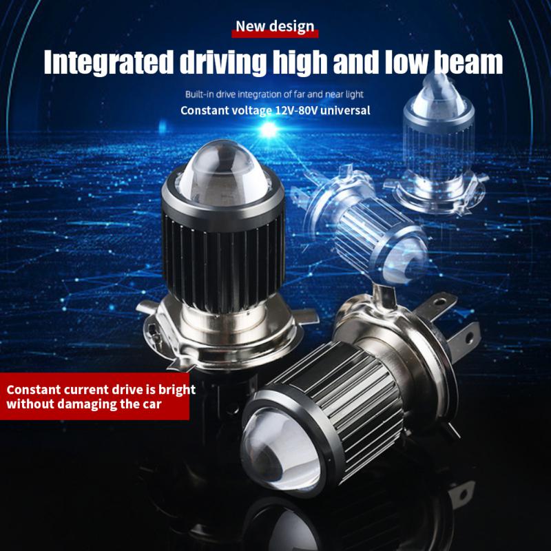 1 шт. мотоциклетная фара H4 BA20D 12 В светодиодная мото дальнего/ближнего света светодиодные лампы 12000 лм супер яркая противотуманная фара для автомотоцикла белый желтый