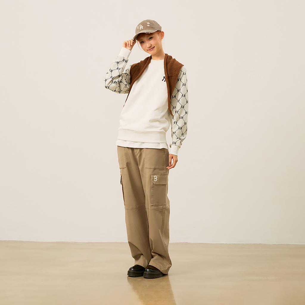 New MLB Boston Red Sox Cargo Pants Unisex Dark Beige 3AWPCN246-43BGD