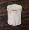 Паровая чаша Takumifu Arita Ware 6 см, Красный полосатый блеск, Форма Цудзуми, Сделано в Японии