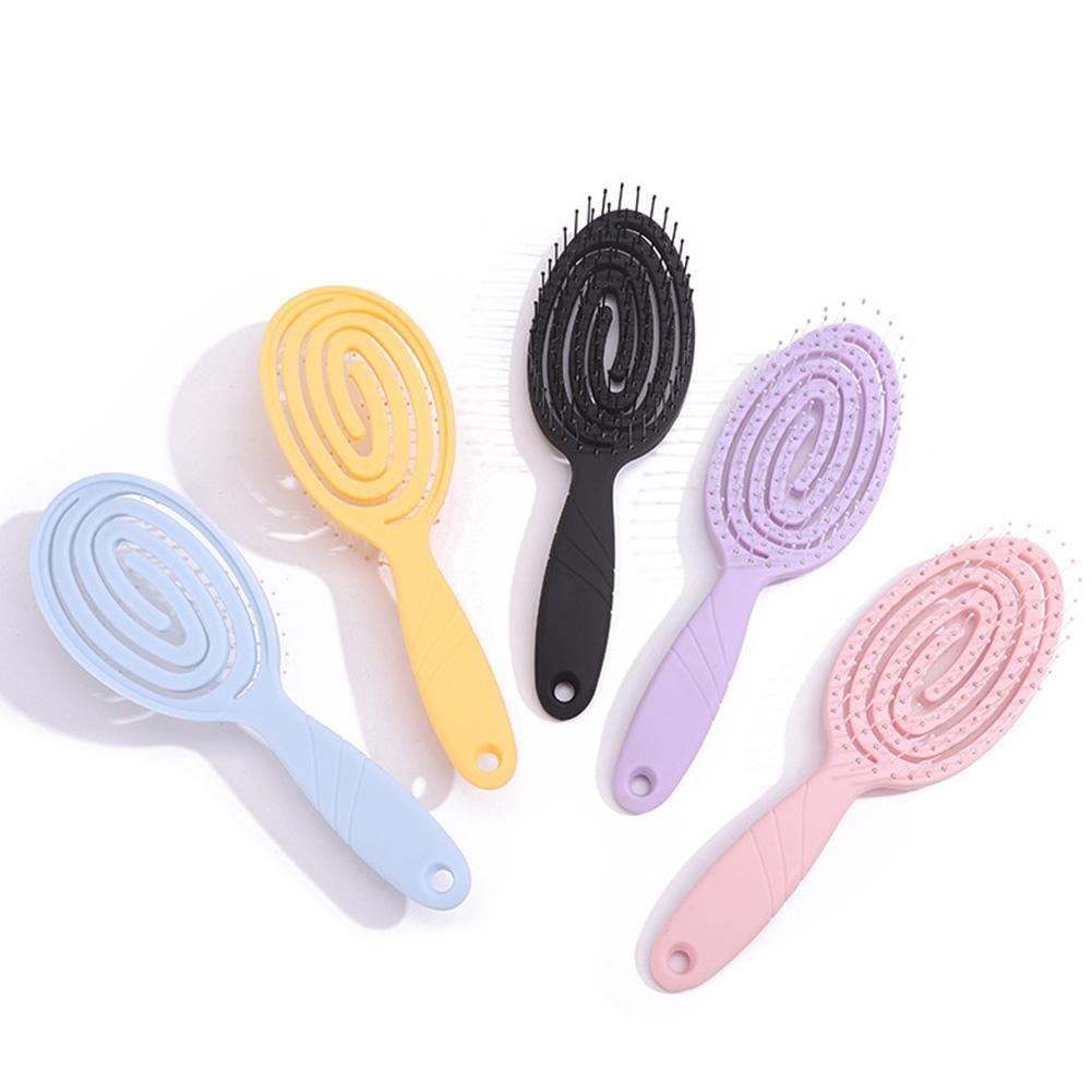 New Detangling Hairbrush Nylon Bristle Hair Scalp Massage Brush Hair Women Q0A3