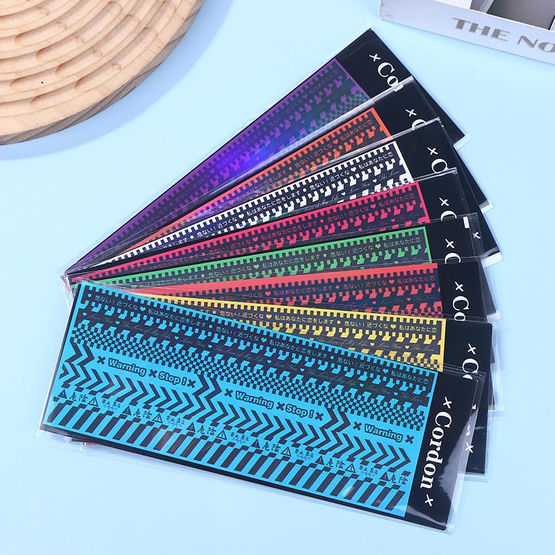 Лазерные Предупреждающие Наклейки Ins Наклейки Сделай Сам Украшение для Ежедневника Наклейка для Блокнота Дневника Скрапбукинга