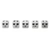 5Pcs Skeleton Dice Skull 6 Sided Resin Ornament Game Accessory Set Kit for Home Party