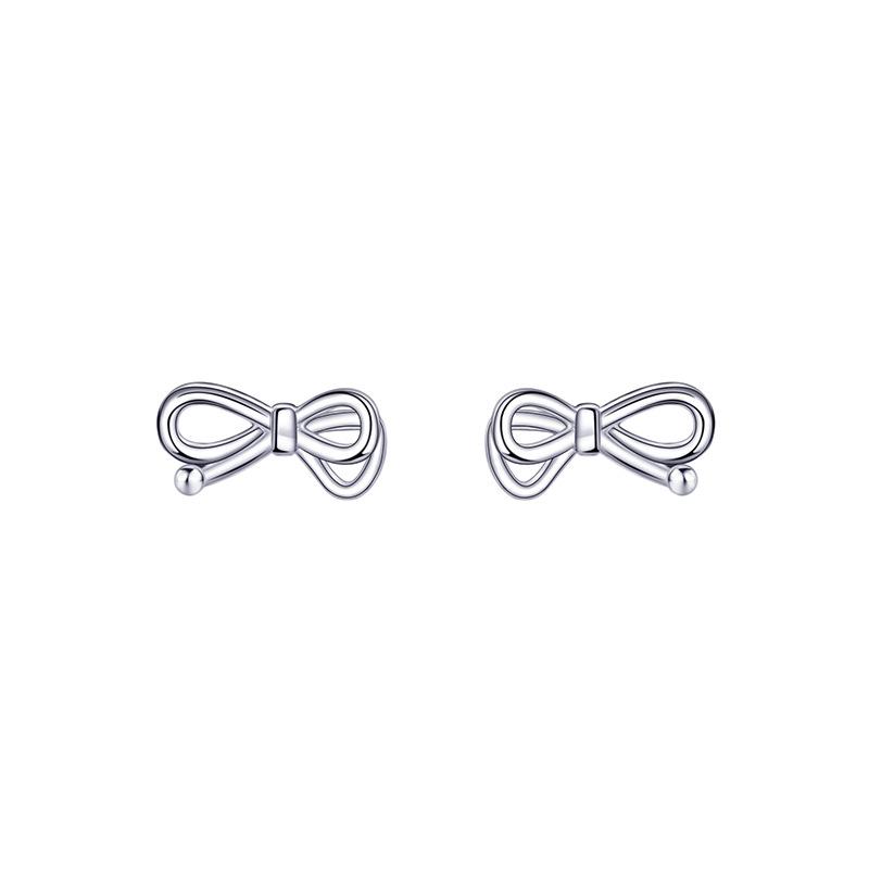 Серьги-гвоздики в форме банта Женственность Легкая Роскошь Нишевый Дизайн Осенние и Зимние Серьги