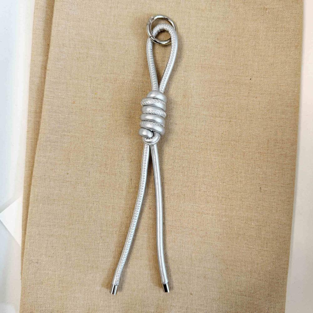 Красивый брелок с узлом из ПУ-шнура, однотонный, толстый, из ПУ-шнура, арт, с кольцом-застежкой, подвески для женской сумочки