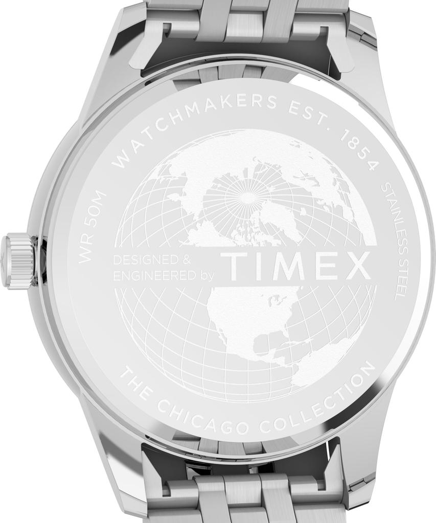 TIMEX Мужские часы Chicago Multifunction TW2Y21500, кварцевые, водозащита 50 м, минеральное стекло, синий циферблат, нержавеющая сталь