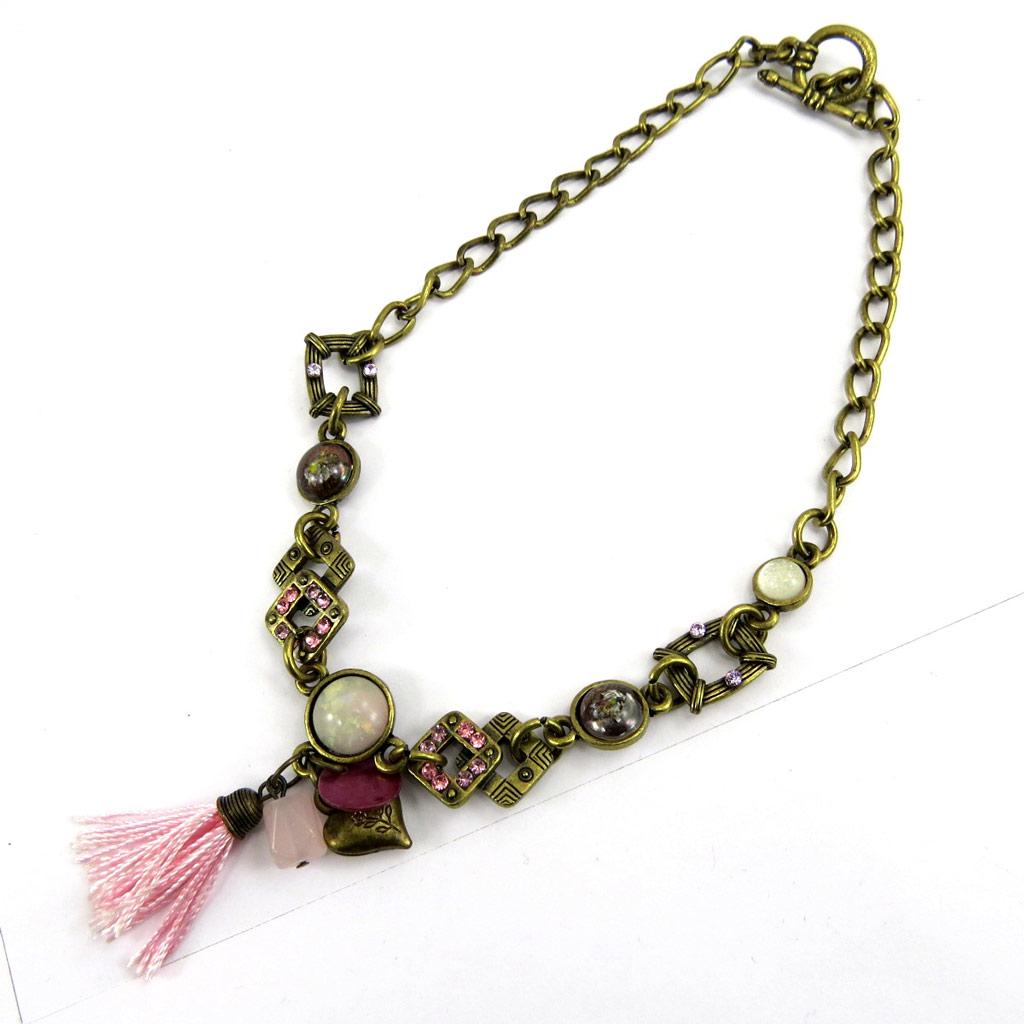 Les Trésors De Lily [B4168] - Designer Necklace 'Gengai' Pink