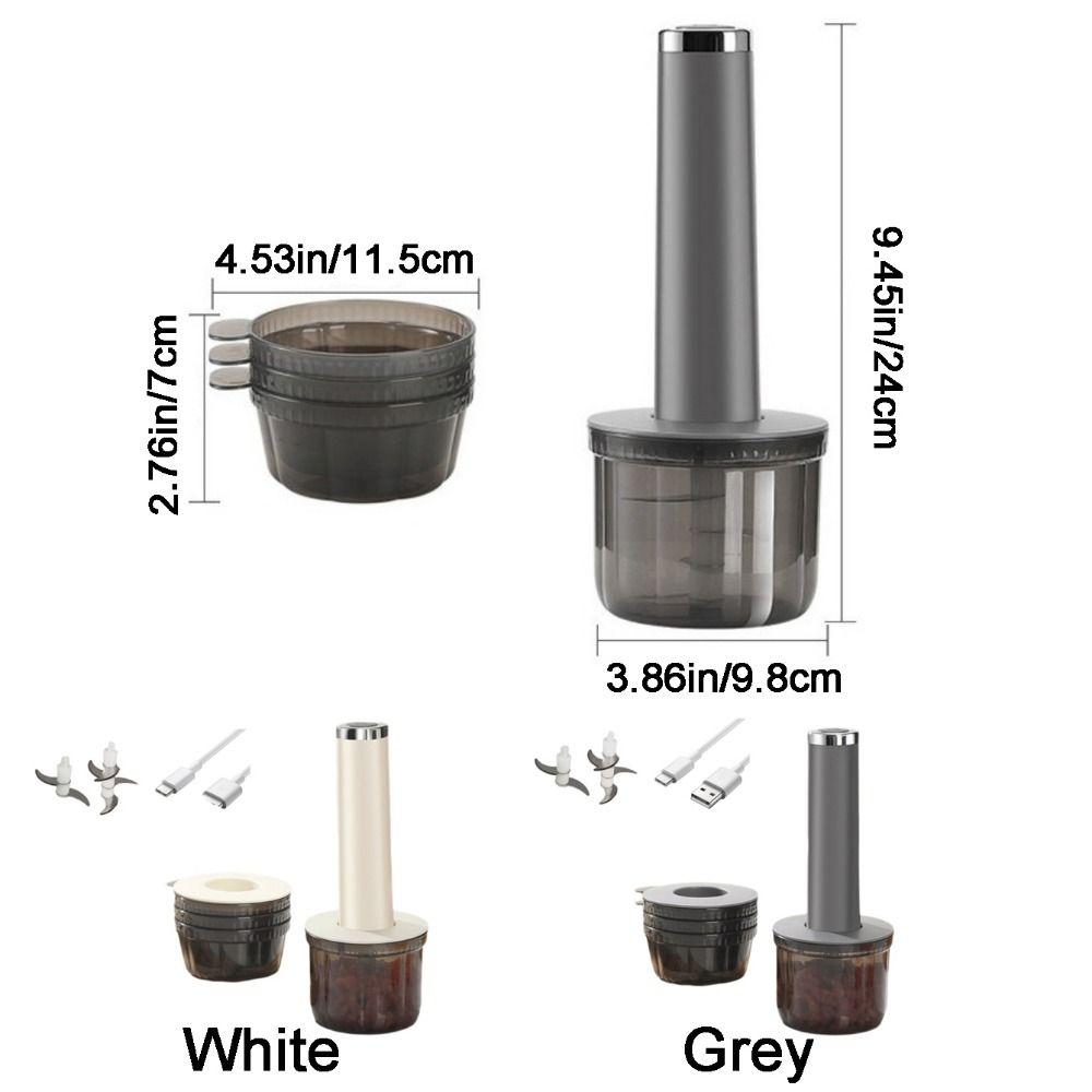 USB Rechargeable Electric Meat Grinder Plastic Baby Food Processor Food Grinder Vegetable Prep