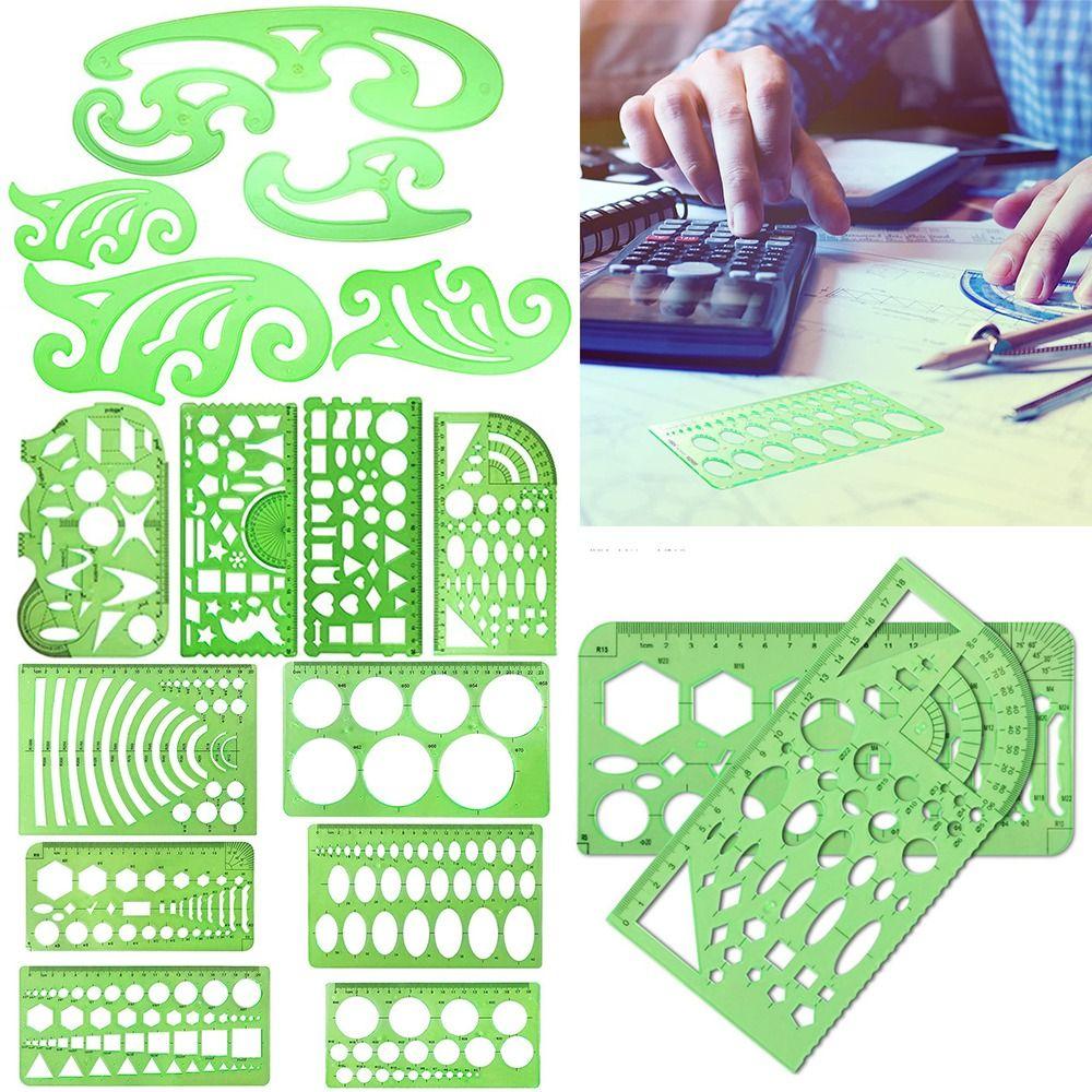 3/4/6/9/11/13 шт. план дома техническая архитектурная линейка новый дизайн чертежный измерительный инструмент в корпусе