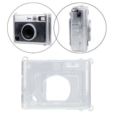 Прозрачный чехол для камеры моментальной печати Fujifilm Instax Mini EVO, кристально прозрачная жесткая накладка, со съемным плечевым ремнем