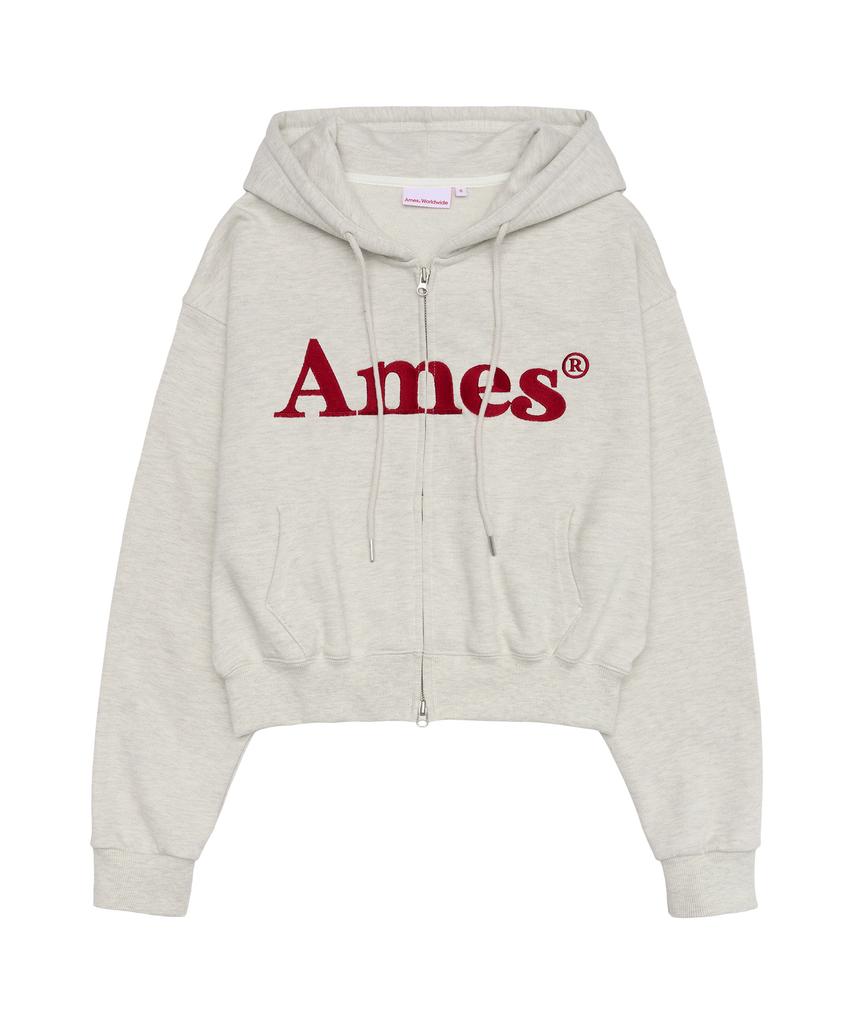 Ames-Worldwide базовая толстовка с капюшоном на молнии цвет овсянки